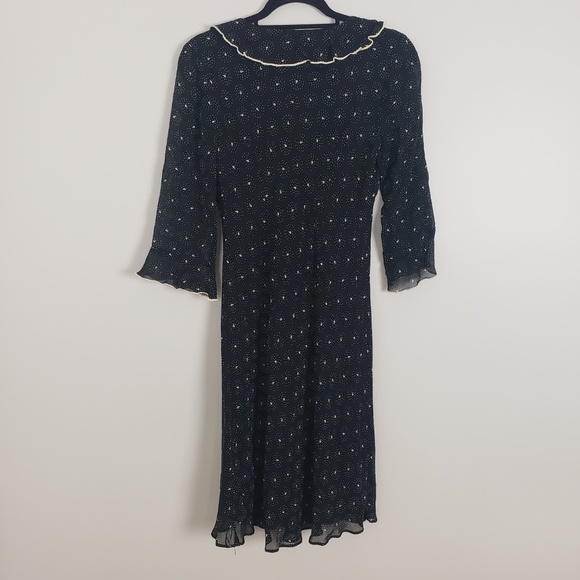 J. Jill  dress, cross over neckline with ruffle A1 - Picture 3 of 6